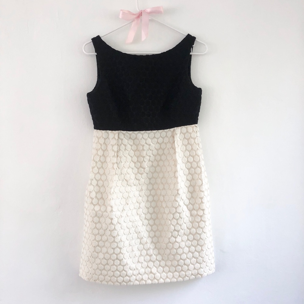 Milly Bergdorf Goodman Black/Cream Polka Dot Dress